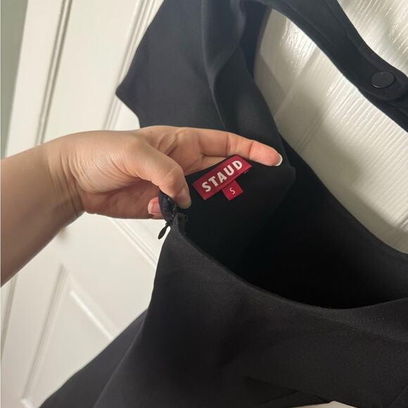 STAUD Stern Mini Dress Black S - Picture 6 of 6